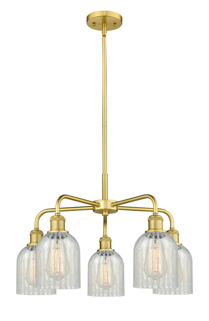 INNOVATIONS 516-5CR-SG-G2511 Caledonia 5 23 inch Chandelier Satin Gold