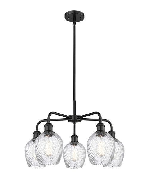 INNOVATIONS 516-5CR-BK-G292 Salina 5 23 inch Chandelier Matte Black