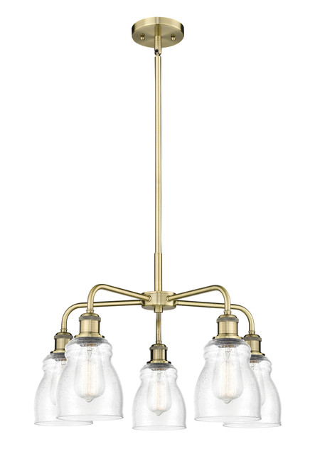 INNOVATIONS 516-5CR-AB-G394 Ellery 5 22.75 inch Chandelier Antique Brass