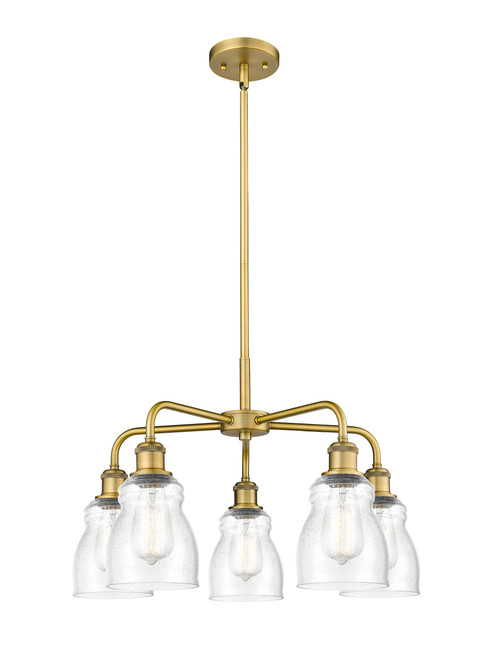 INNOVATIONS 516-5CR-BB-G394 Ellery 5 22.75 inch Chandelier Brushed Brass