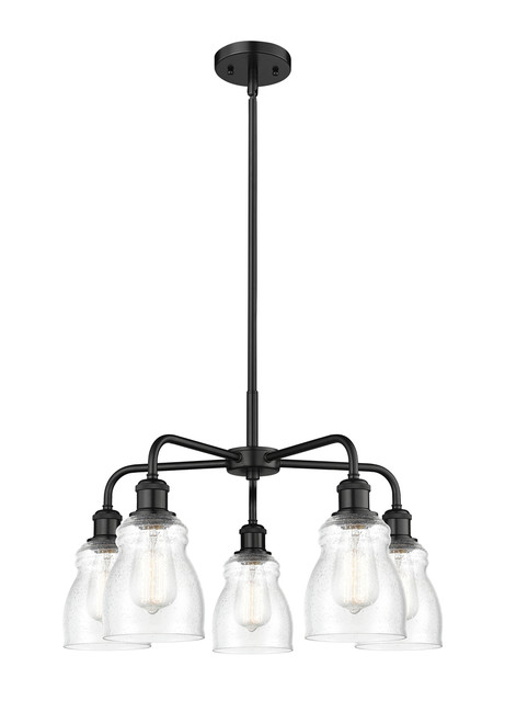 INNOVATIONS 516-5CR-BK-G394 Ellery 5 22.75 inch Chandelier Matte Black