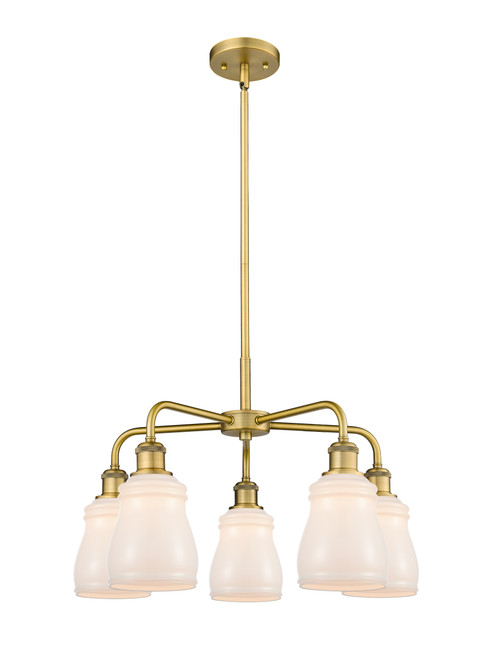 INNOVATIONS 516-5CR-BB-G391 Ellery 5 22.75 inch Chandelier Brushed Brass