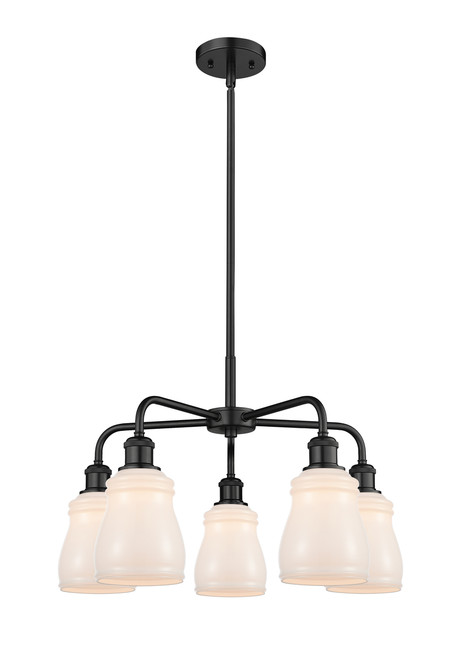 INNOVATIONS 516-5CR-BK-G391 Ellery 5 22.75 inch Chandelier Matte Black