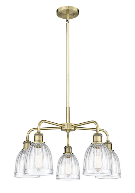 INNOVATIONS 516-5CR-AB-G442 Brookfield 5 23.75 inch Chandelier Antique Brass