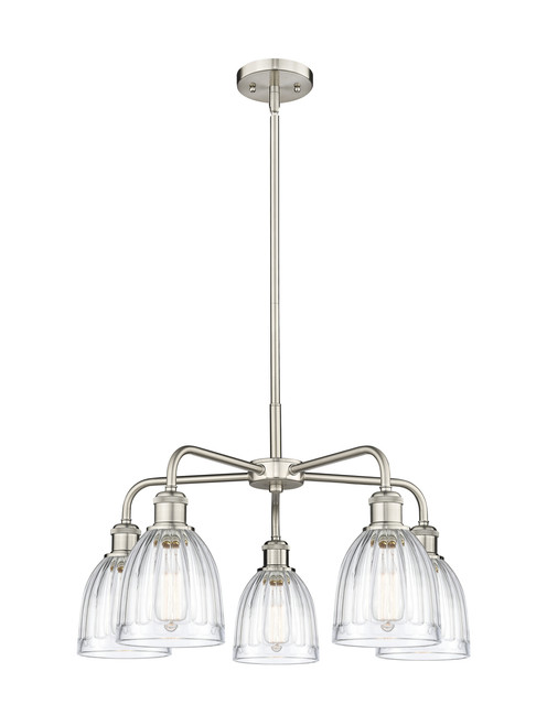 INNOVATIONS 516-5CR-SN-G442 Brookfield 5 23.75 inch Chandelier Satin Nickel