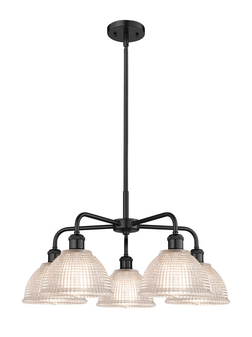 INNOVATIONS 516-5CR-BK-G422 Athens Water Glass 5 23.875 inch Chandelier Matte Black