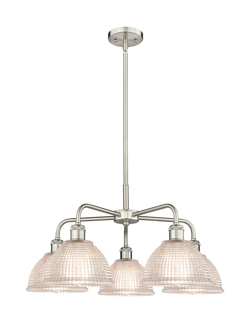 INNOVATIONS 516-5CR-SN-G422 Athens Water Glass 5 23.875 inch Chandelier Satin Nickel