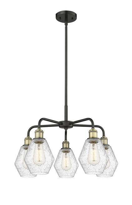 INNOVATIONS 516-5CR-BAB-G654-6 Cindyrella 5 24 inch Chandelier Black Antique Brass