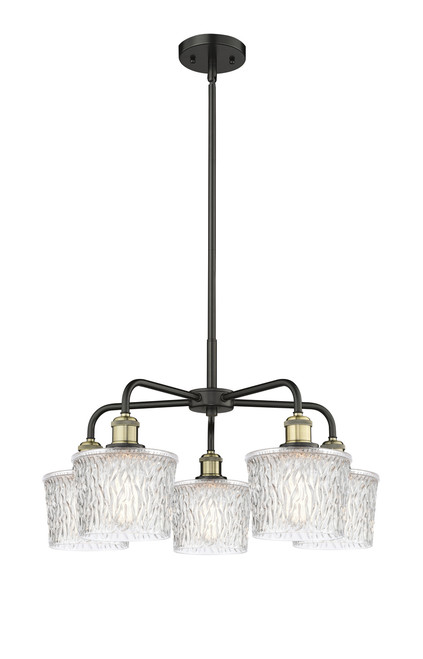 INNOVATIONS 516-5CR-BAB-G402 Niagra 5 24.5 inch Chandelier Black Antique Brass