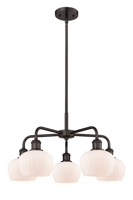 INNOVATIONS 516-5CR-OB-G91 Fenton 5 24.5 inch Chandelier Oil Rubbed Bronze