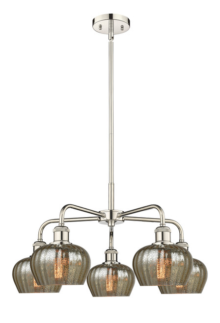 INNOVATIONS 516-5CR-PN-G96 Fenton 5 24.5 inch Chandelier Polished Nickel