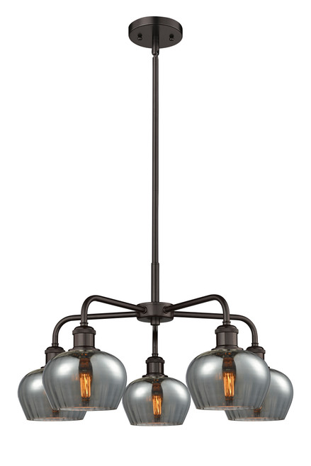 INNOVATIONS 516-5CR-OB-G93 Fenton 5 24.5 inch Chandelier Oil Rubbed Bronze