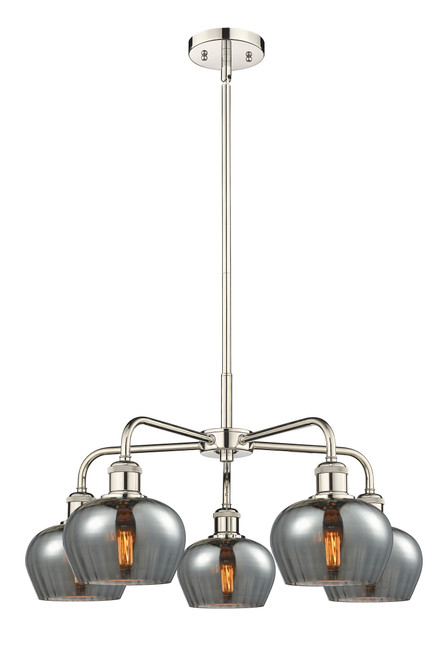 INNOVATIONS 516-5CR-PN-G93 Fenton 5 24.5 inch Chandelier Polished Nickel