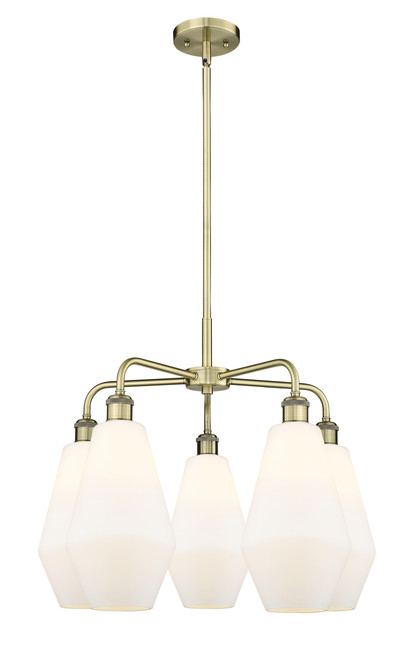 INNOVATIONS 516-5CR-AB-G651-7 Cindyrella 5 25 inch Chandelier Antique Brass