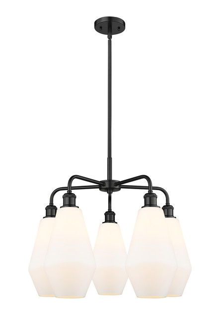 INNOVATIONS 516-5CR-BK-G651-7 Cindyrella 5 25 inch Chandelier Matte Black