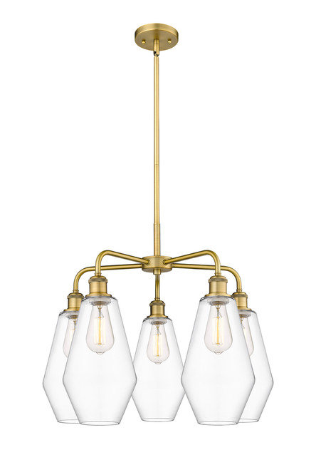 INNOVATIONS 516-5CR-BB-G652-7 Cindyrella 5 25 inch Chandelier Brushed Brass