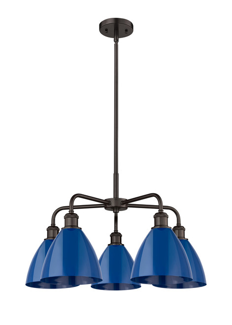 INNOVATIONS 516-5CR-OB-MBD-75-BL Ballston Dome 5 25.5 inch Chandelier Oil Rubbed Bronze INNOVATIONS 516-5CR-OB-MBD-75-BL Ballston Dome 5 25.5 inch Chandelier Oil Rubbed Bronze