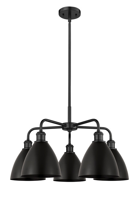 INNOVATIONS 516-5CR-BK-MBD-75-BK Ballston Dome 5 25.5 inch Chandelier Matte Black
