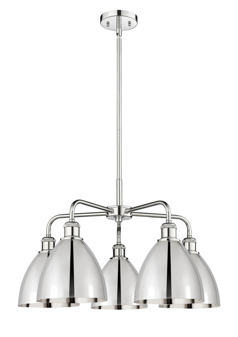 INNOVATIONS 516-5CR-PC-MBD-75-PC Ballston Dome 5 25.5 inch Chandelier Polished Chrome INNOVATIONS 516-5CR-PC-MBD-75-PC Ballston Dome 5 25.5 inch Chandelier Polished Chrome