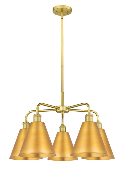 INNOVATIONS 516-5CR-SG-MBC-8-SG Ballston Cone 5 26 inch Chandelier Satin Gold