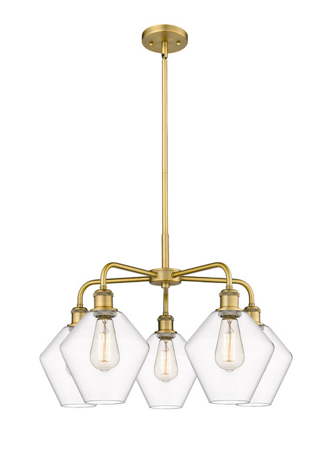 INNOVATIONS 516-5CR-BB-G652-8 Cindyrella 5 26 inch Chandelier Brushed Brass