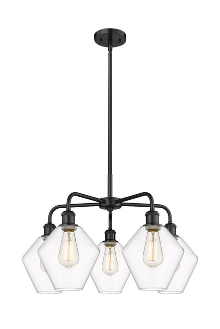 INNOVATIONS 516-5CR-BK-G652-8 Cindyrella 5 26 inch Chandelier Matte Black