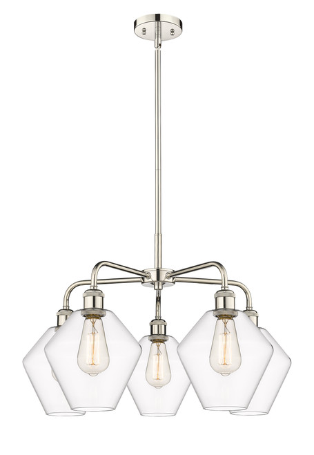 INNOVATIONS 516-5CR-PN-G652-8 Cindyrella 5 26 inch Chandelier Polished Nickel