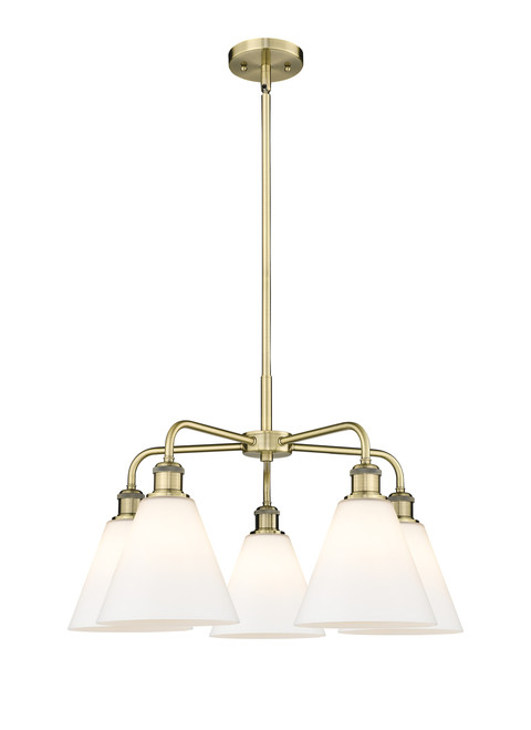 INNOVATIONS 516-5CR-AB-GBC-81 Berkshire 5 26 inch Chandelier Antique Brass