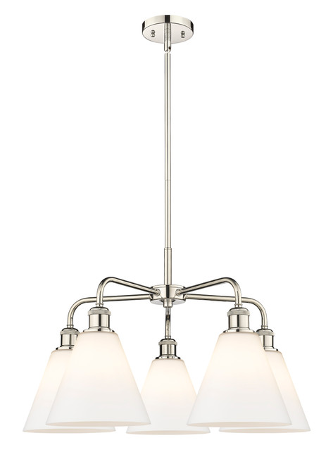 INNOVATIONS 516-5CR-PN-GBC-81 Berkshire 5 26 inch Chandelier Polished Nickel