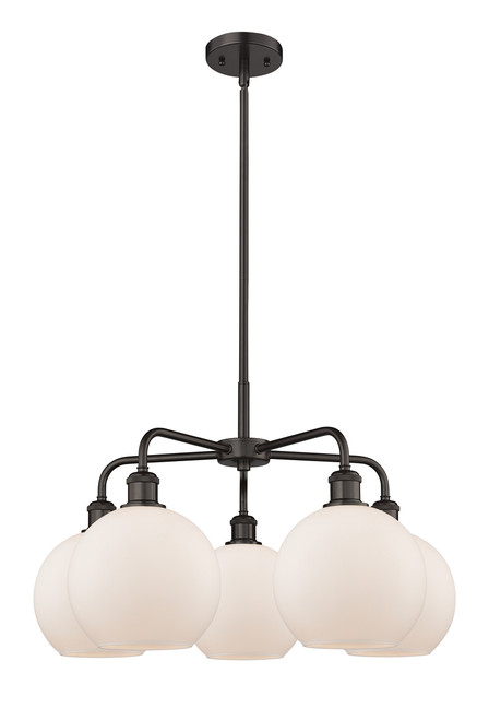 INNOVATIONS 516-5CR-OB-G121-8 Athens 5 26 inch Chandelier Oil Rubbed Bronze
