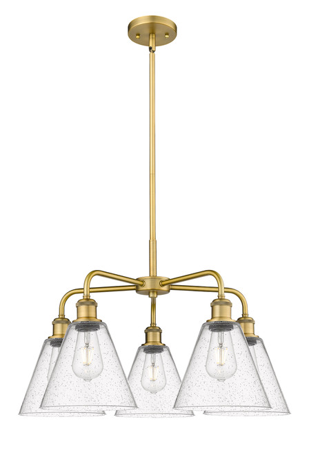 INNOVATIONS 516-5CR-BB-GBC-84 Berkshire 5 26 inch Chandelier Brushed Brass