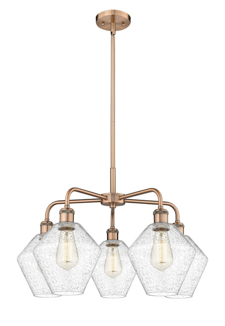 INNOVATIONS 516-5CR-AC-G654-8 Cindyrella 5 26 inch Chandelier Antique Copper