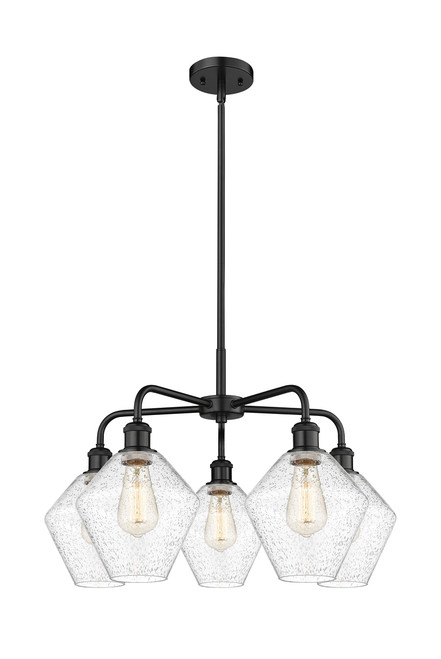 INNOVATIONS 516-5CR-BK-G654-8 Cindyrella 5 26 inch Chandelier Matte Black