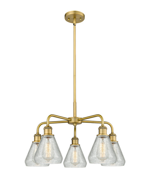 INNOVATIONS 516-5CR-BB-G275 Conesus 5 24 inch Chandelier Brushed Brass