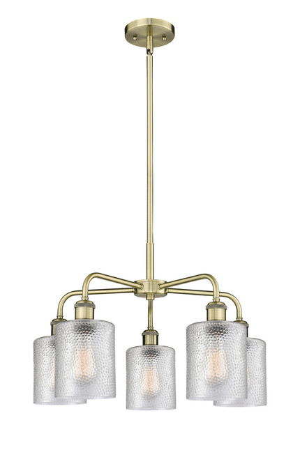INNOVATIONS 516-5CR-AB-G112 Cobbleskill 5 23 inch Chandelier Antique Brass