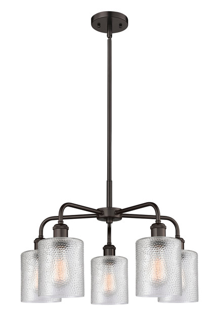 INNOVATIONS 516-5CR-OB-G112 Cobbleskill 5 23 inch Chandelier Oil Rubbed Bronze