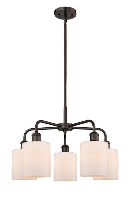 INNOVATIONS 516-5CR-OB-G111 Cobbleskill 5 23 inch Chandelier Oil Rubbed Bronze