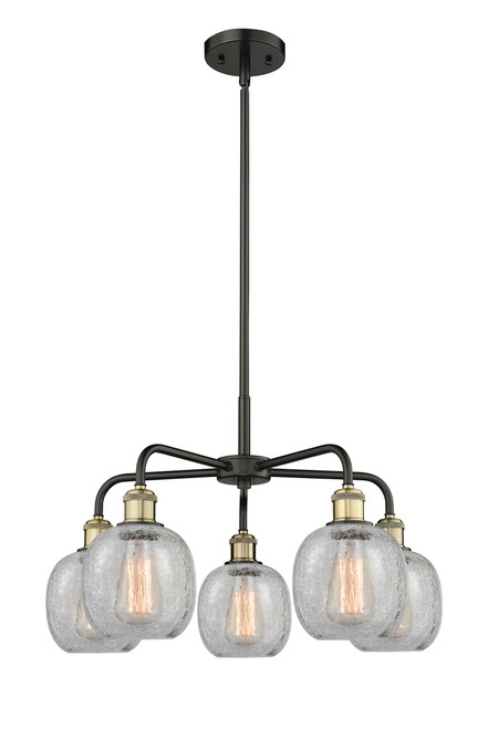 INNOVATIONS 516-5CR-BAB-G105 Belfast 5 24 inch Chandelier Black Antique Brass