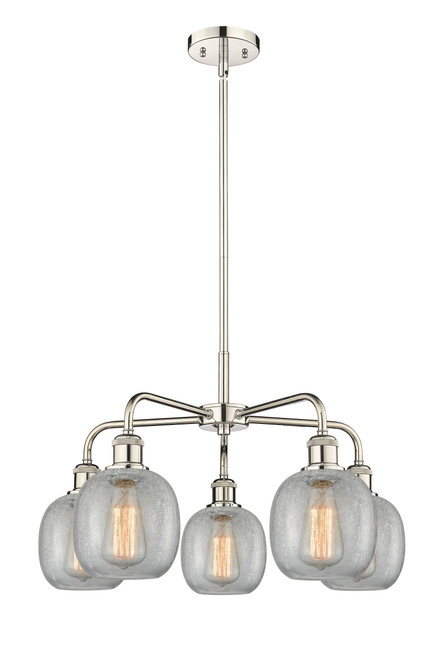 INNOVATIONS 516-5CR-PN-G105 Belfast 5 24 inch Chandelier Polished Nickel