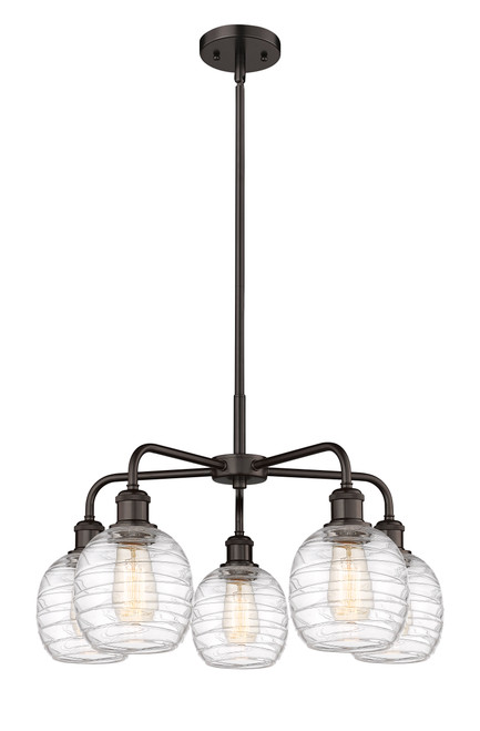 INNOVATIONS 516-5CR-OB-G1013 Belfast 5 24 inch Chandelier Oil Rubbed Bronze