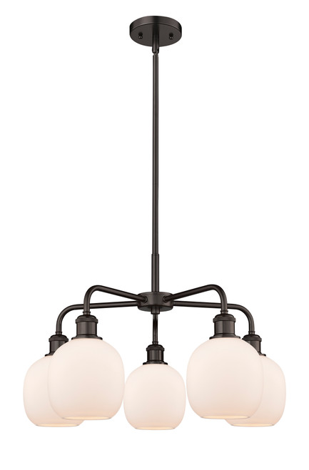 INNOVATIONS 516-5CR-OB-G101 Belfast 5 24 inch Chandelier Oil Rubbed Bronze