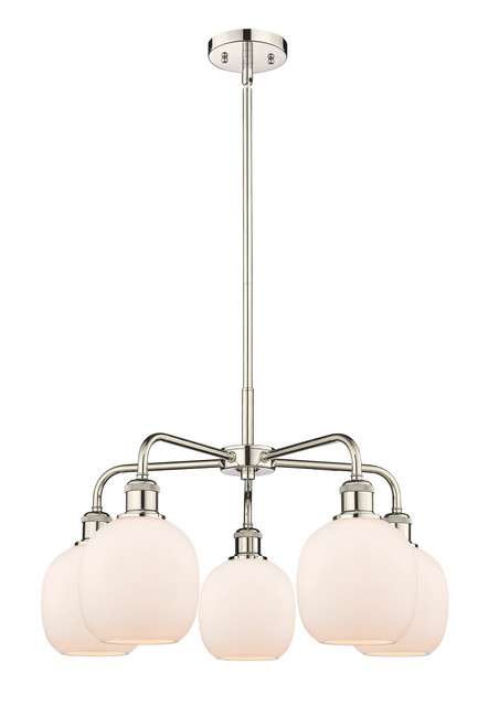 INNOVATIONS 516-5CR-PN-G101 Belfast 5 24 inch Chandelier Polished Nickel