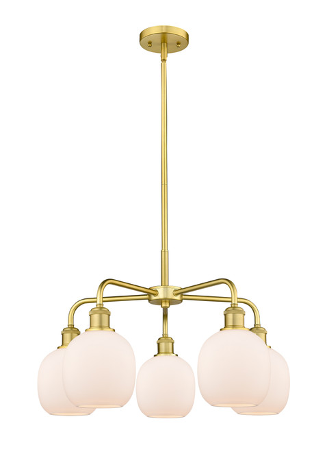 INNOVATIONS 516-5CR-SG-G101 Belfast 5 24 inch Chandelier Satin Gold