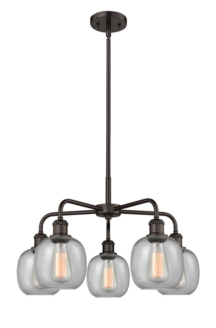 INNOVATIONS 516-5CR-OB-G104 Belfast 5 24 inch Chandelier Oil Rubbed Bronze