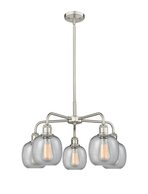 INNOVATIONS 516-5CR-SN-G104 Belfast 5 24 inch Chandelier Satin Nickel