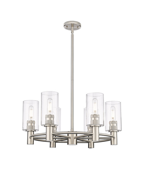INNOVATIONS 434-6CR-SN-G434-7CL Crown Point 6 24 inch Chandelier Satin Nickel