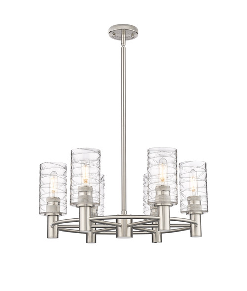 INNOVATIONS 434-6CR-SN-G434-7DE Crown Point 6 24 inch Chandelier Satin Nickel