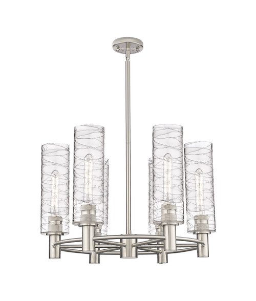 INNOVATIONS 434-6CR-SN-G434-12DE Crown Point 6 24 inch Chandelier Satin Nickel