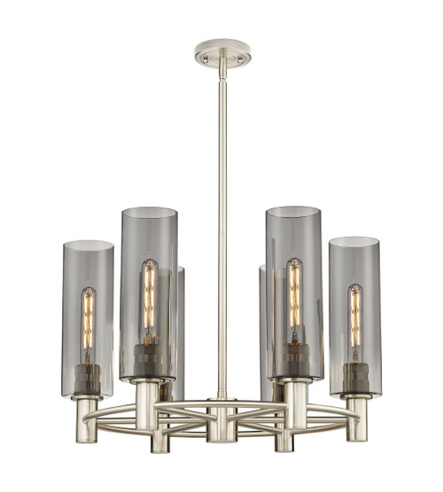 INNOVATIONS 434-6CR-SN-G434-12SM Crown Point 6 24 inch Chandelier Satin Nickel