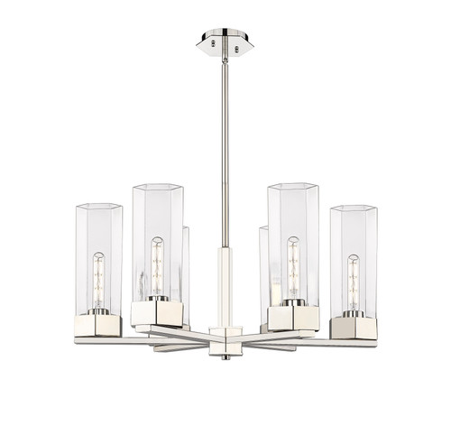 INNOVATIONS 427-6CR-PN-G427-14CL Claverack 6 28.375 inch Chandelier Polished Nickel